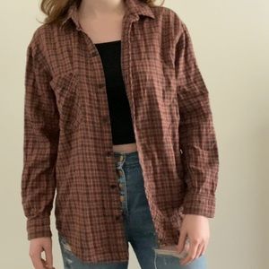 Aritzia Wilfred Plaid Button Down Shirt